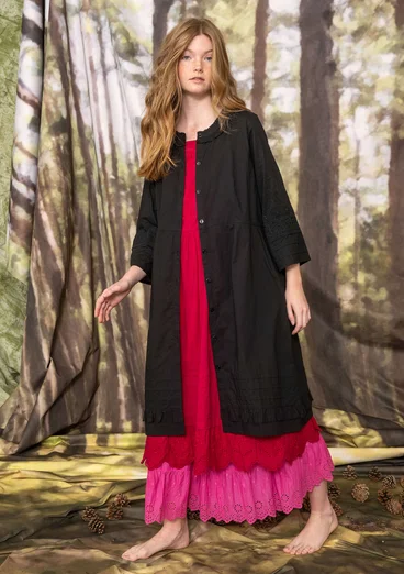 Robe tissée « Tjärn » en coton biologique - noir