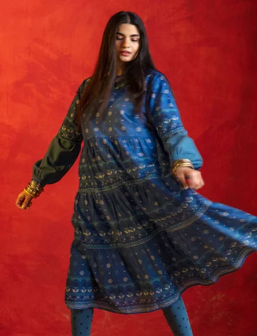 Robe "Lalita" en coton biologique - bleu indigo