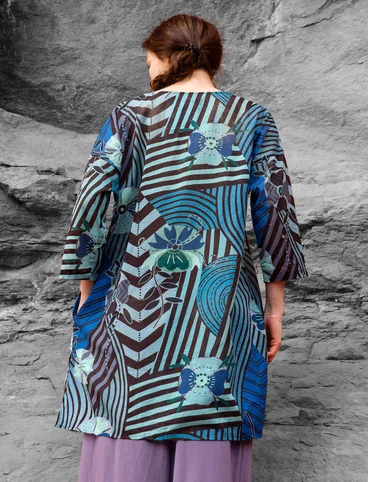 Kleid „Artistic“ aus Öko-Baumwolle - porzellanblau