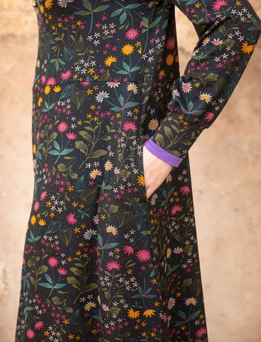 Tricot jurk "Bloom" van lyocell/elastaan - donker asgrijs