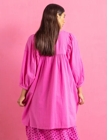 Robe tissée "Hilda" en coton biologique - rose sauvage