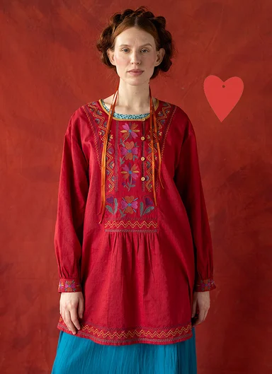 “Wanja” woven tunic in organic cotton