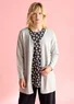 Long cardigan in organic wool (light grey/melange S)