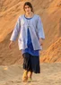 “Cirrus” organic cotton smock blouse (lavender XS)