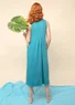 Robe en jersey de coton biologique/modal (turquoise M)