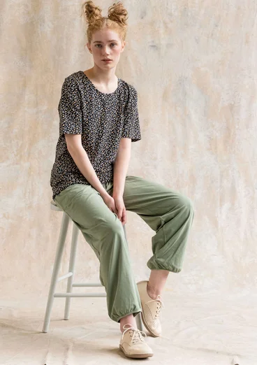 Jersey pants in organic cotton/spandex - hopper