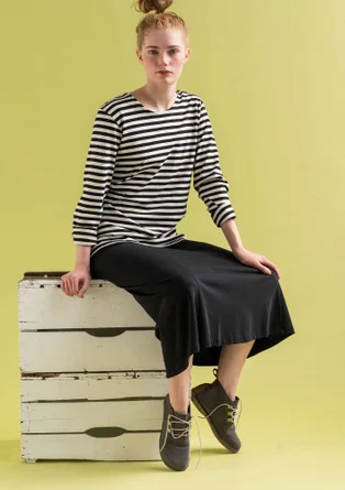 “Billie” jersey skirt in organic cotton/modal - black