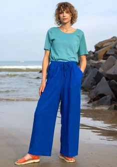 Top "Drop" i ekologisk bomull - teal