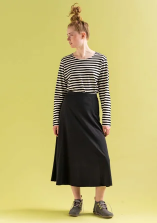 Essential striped sweater in organic cotton - black/ecru