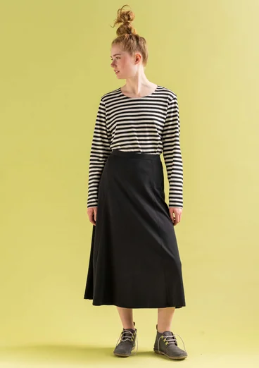 Essential striped sweater in organic cotton - black/ecru