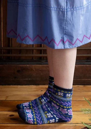 “Twinkle” wool terry socks - brilliant blue