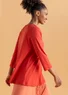 “Millie” organic cotton/modal jersey top (parrot red XL)