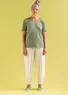 Jersey Trousers in organic cotton/spandex (unbleached S)