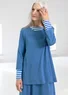 Jerseyshirt „Millie“ aus Bio-Baumwolle/Modal (bergblau S)