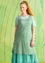 “Tilde” sleeveless jersey dress in lyocell/spandex (dusty green/patterned S)