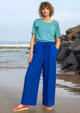 Woven linen trousers - klein blue