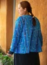 Blouse "Himalaya" en coton biologique (bleu brillant S)