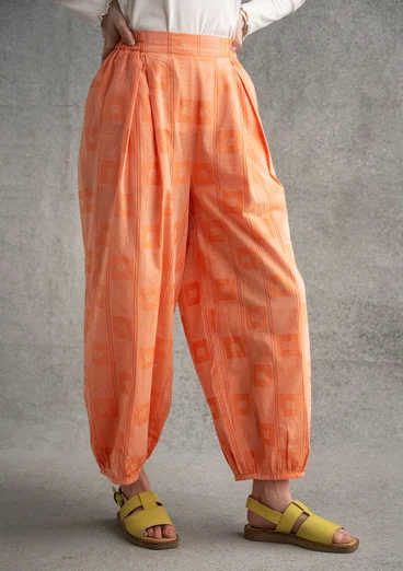 “Cirrus” woven organic cotton trousers - nectar