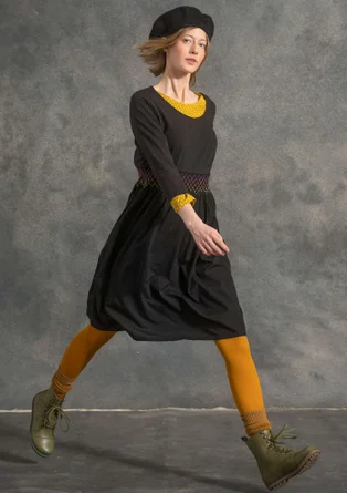 Jersey dress made of organic cotton/modal - black