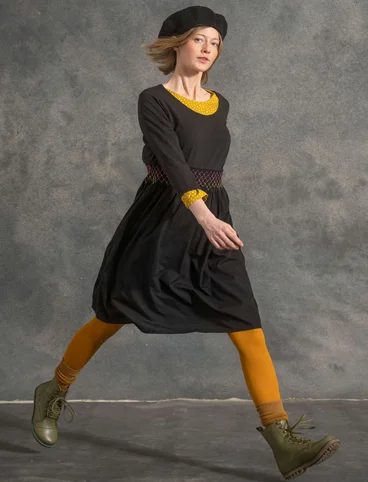 Jersey dress in organic cotton/modal - black