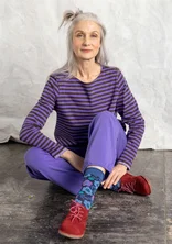 Jersey pants in organic cotton/spandex - amethyst