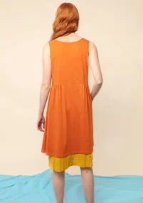 Trikotkleid „Lotus“ aus Öko-Baumwolle - gebranntes orange