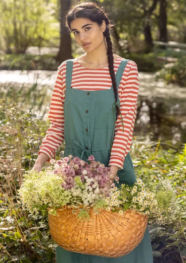 Webkleid „Garden“ aus Bio-Baumwolle/Leinen - wermutkraut