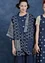  Kimono „Matsumoto“ aus Leinen/Baumwolle (indigo/ungebleicht L/XL)