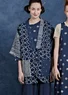  Kimono "Matsumoto" en lin/coton (indigo/écru S/M)