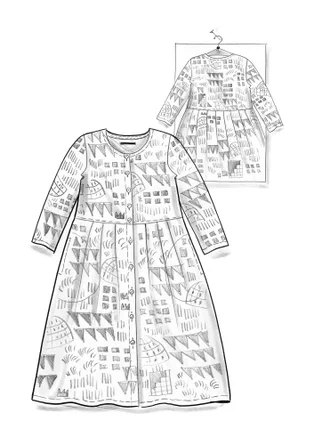 “Stockholm” woven organic cotton dress - feather