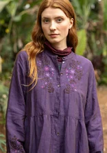 “Marianne” woven dress in organic cotton/linen - lake
