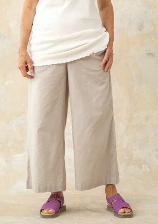 Woven pants in organic cotton - light grey