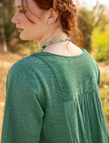 “Strandfynd” woven organic cotton dress - green sea glass