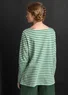 Essential striped top in organic cotton (malachite/feather XS)