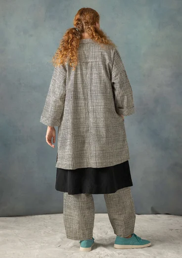 “Pavement” woven cotton shirt tunic - natural