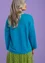 Knitted linen sweater (lagoon blue S)