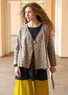 Linnen overslagblouse "Piccolo" (taupe S)