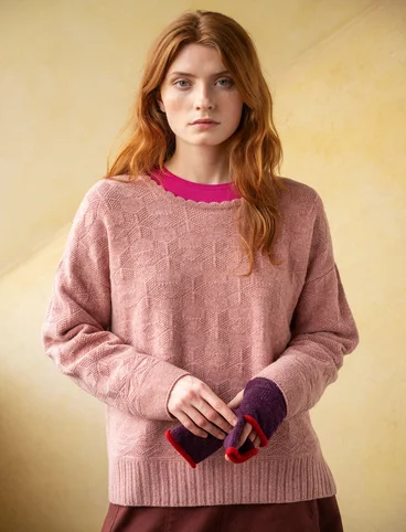 “Vega” lambswool sweater - ash pink/melange