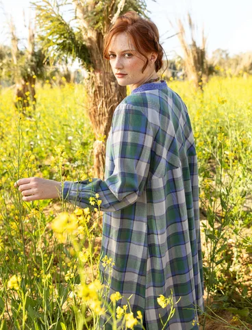 Robe « Skagen » en coton biologique tissé - vert océan