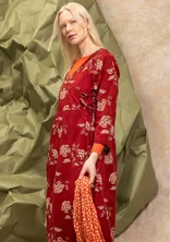“Rose hip” woven organic cotton dress - agate red