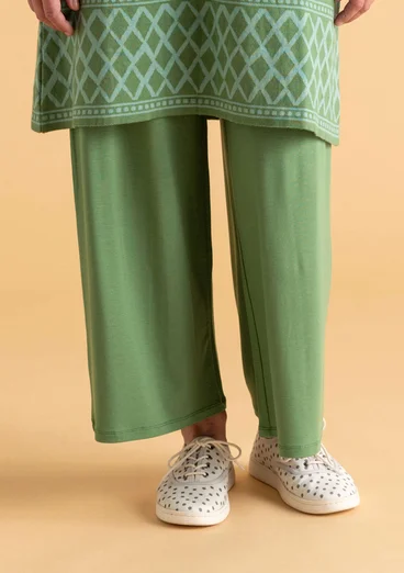 Pantalon en jersey de lyocell/élasthanne - vert orme