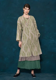 Kleid „Décor“ aus Öko-Baumwolle/Leinen - dunkelnatur