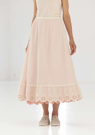 Woven petticoat slip in organic cotton - ecru