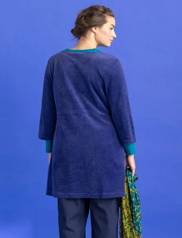 Organic cotton/recycled polyester velour tunic - violet