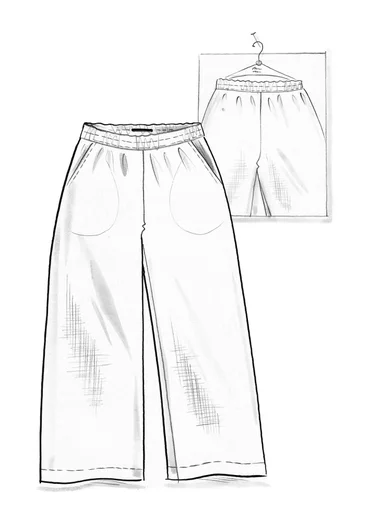 Woven linen pants - ink blue