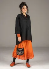 Woven petticoat slip in organic cotton - rosehip