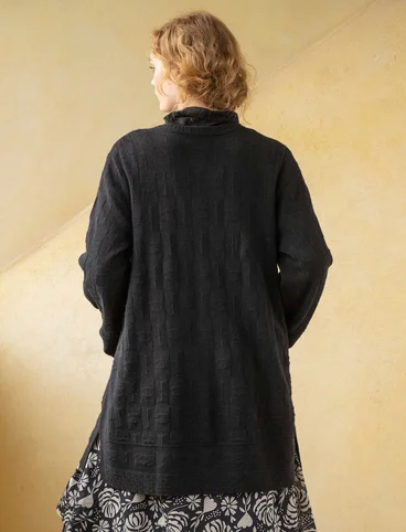 “Capella” lambswool coatigan - black