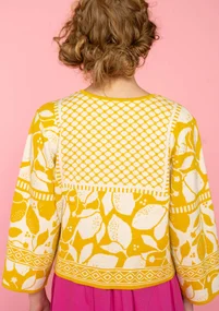 Strickjacke „Hilda“ aus Bio-/Recycling-Baumwolle - ananas