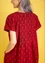 “Ikat” woven cotton dress (madder red S)