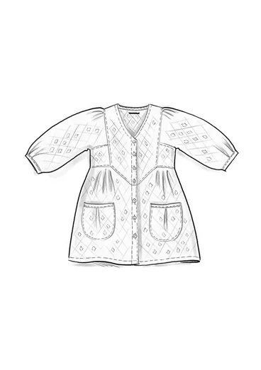 Blouse d’artiste en coton biologique tissé - bleu ciel